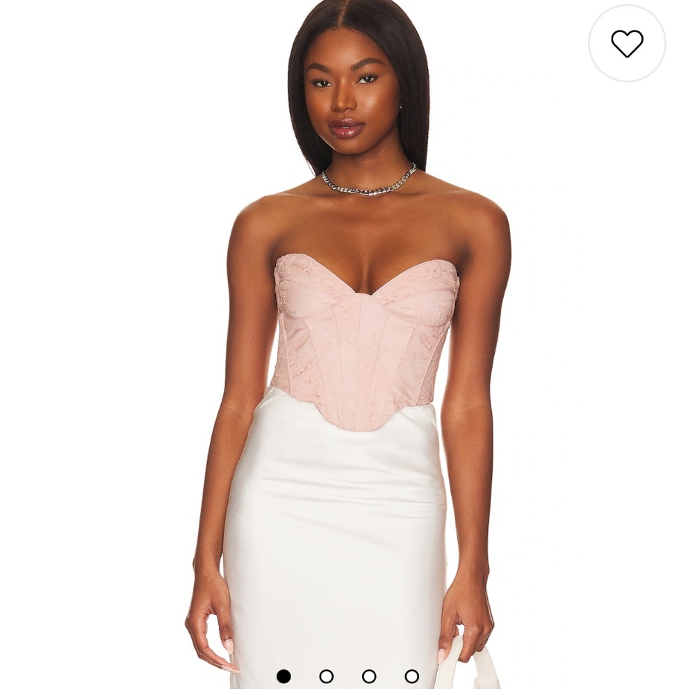 Ellie lace Bardot Pink Corset top